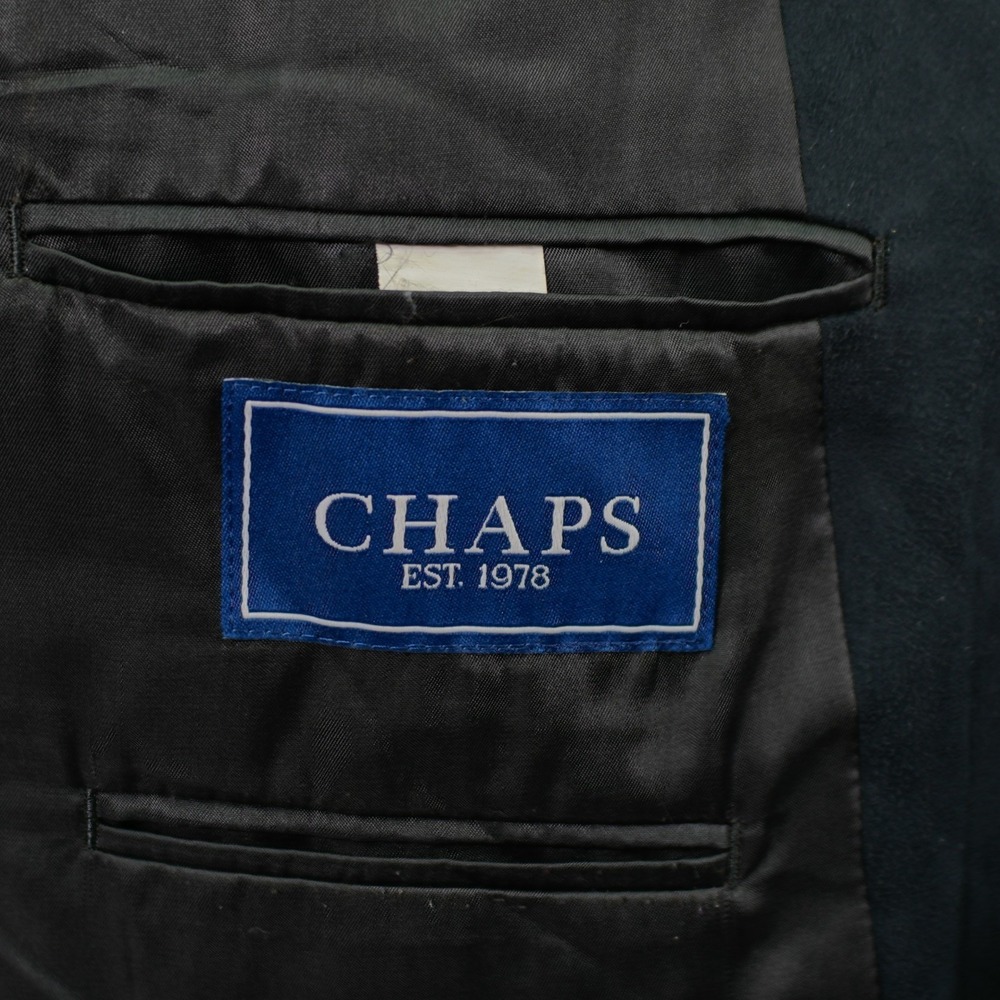 Chaps Polyester Suede Lined Black 2 Button Blazer… - image 8